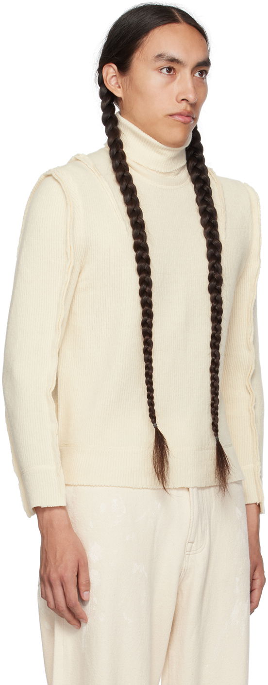 Sweater R13 R13 Flat Sleeve Turtleneck Beige | R13WY166-Y032A, 1