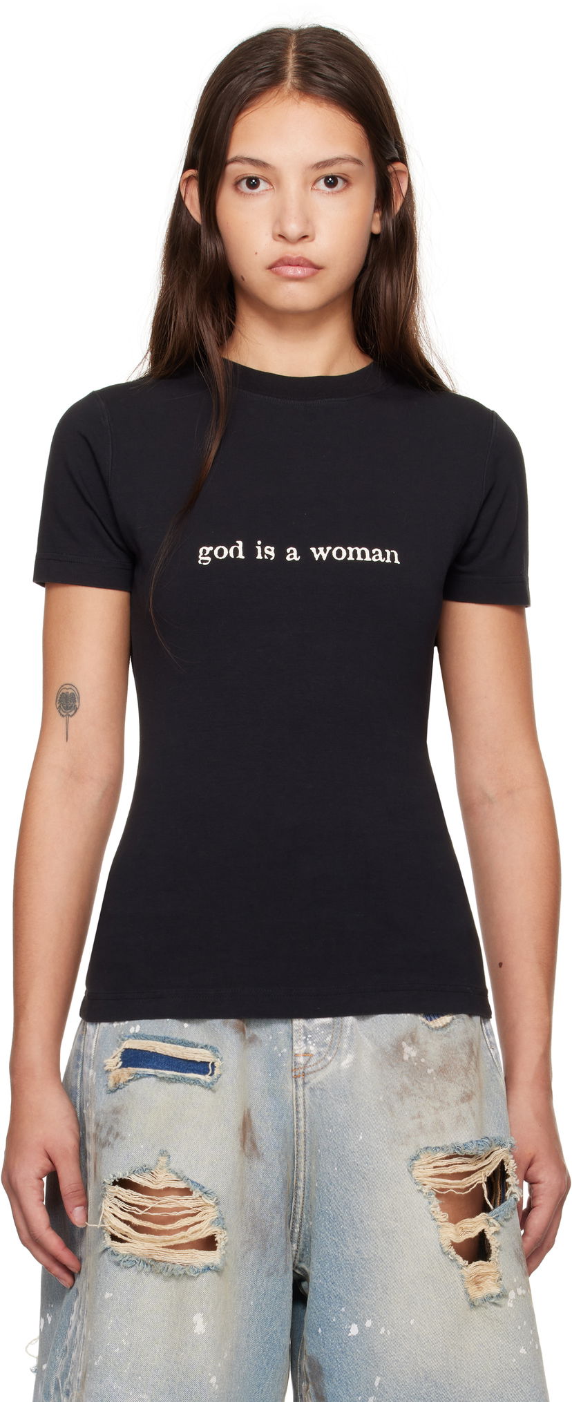 T-shirt VETEMENTS 'God Is A Woman' Fitted T-Shirt Sort | WA66TR620B