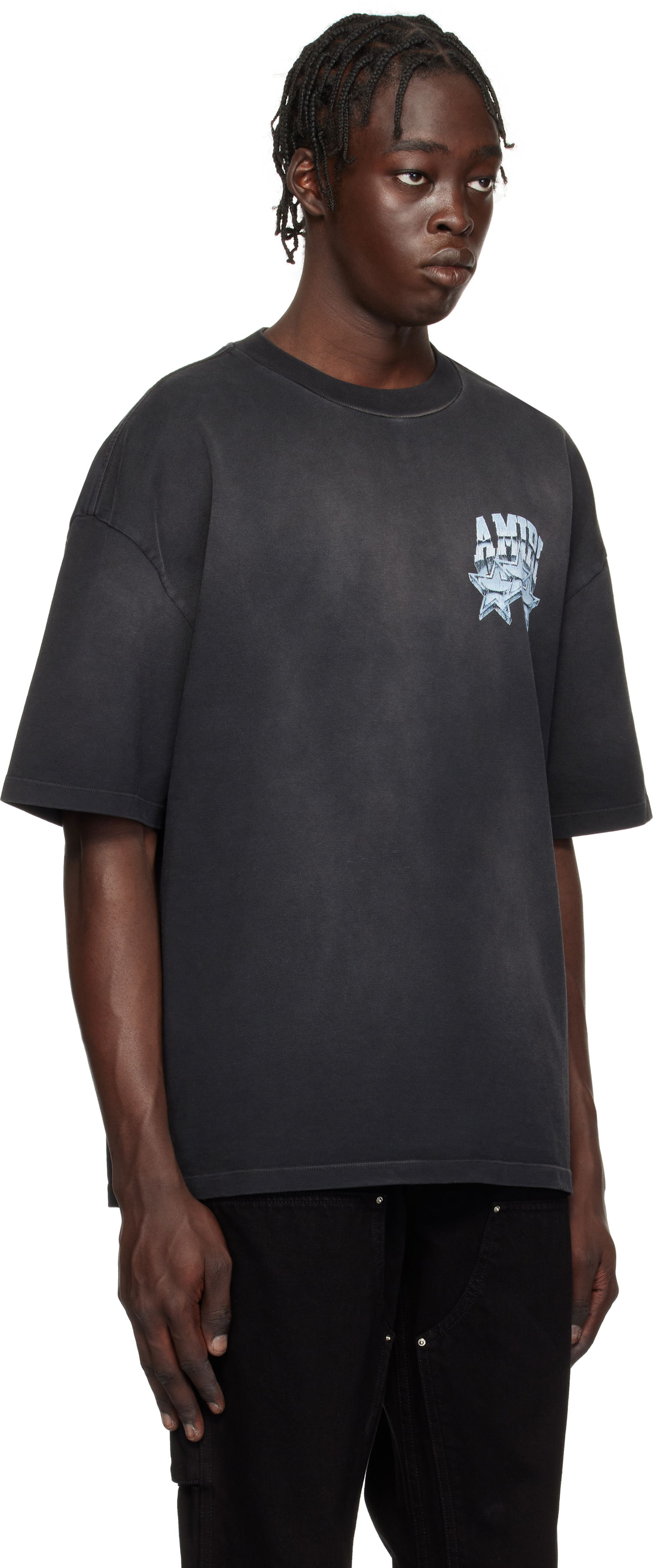 T-shirt AMIRI Championship Graphic Print Cotton T-Shirt Sort | AMJYTE1139, 1