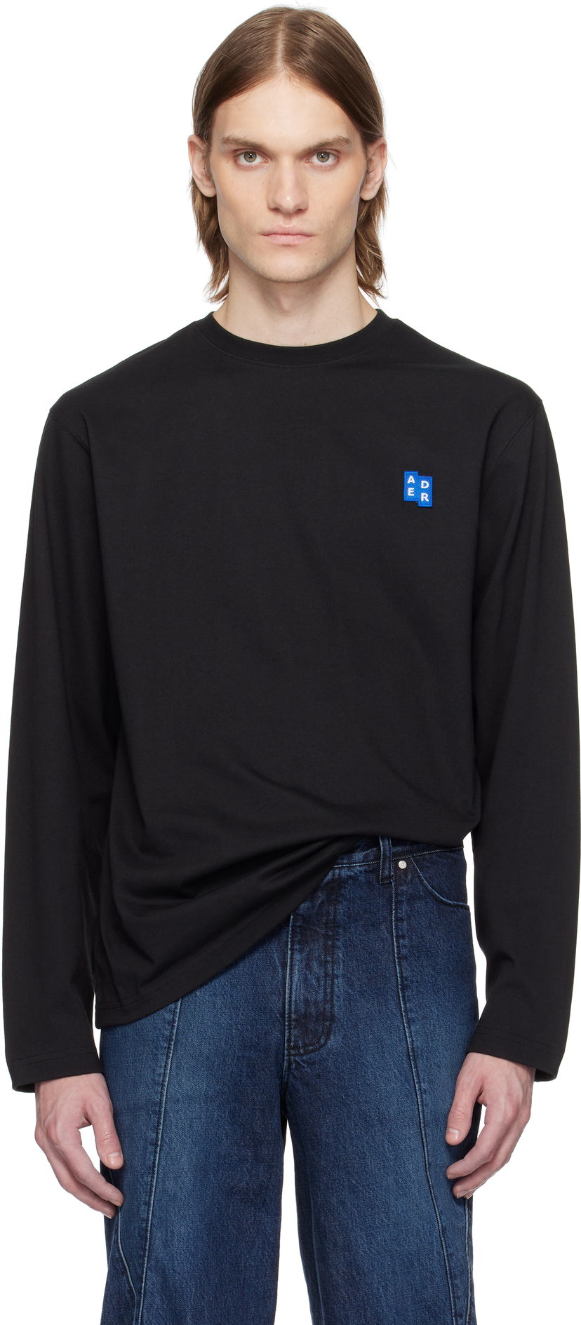 T-shirt ADER ERROR ADER error Sig; TRS Tag 01 Long Sleeve T-Shirt Sort | BO42FYTS0201BK