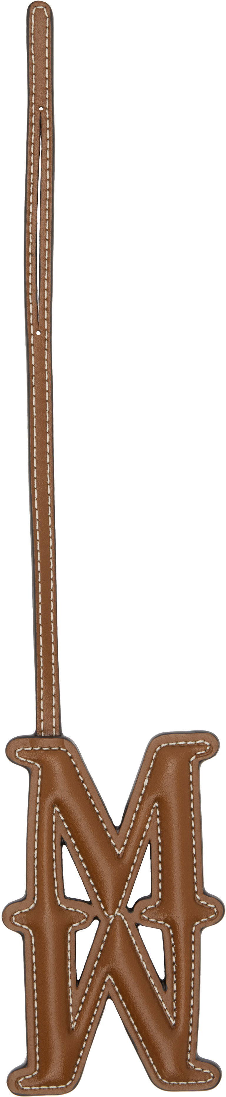 Nøgleringe Max Mara Max Mara Leather Monogram Keychain Brun | 2524726061600