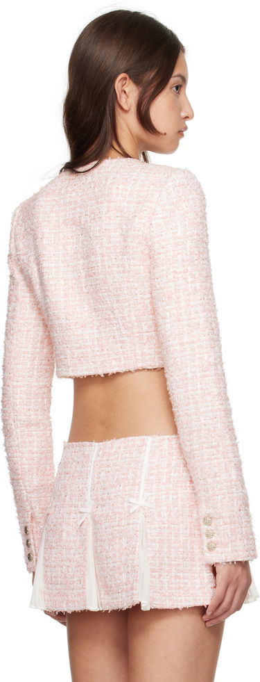 Jakke GUIZIO Guizio Colette Cropped Tweed Jacket Lyserød | H24702W114, 2