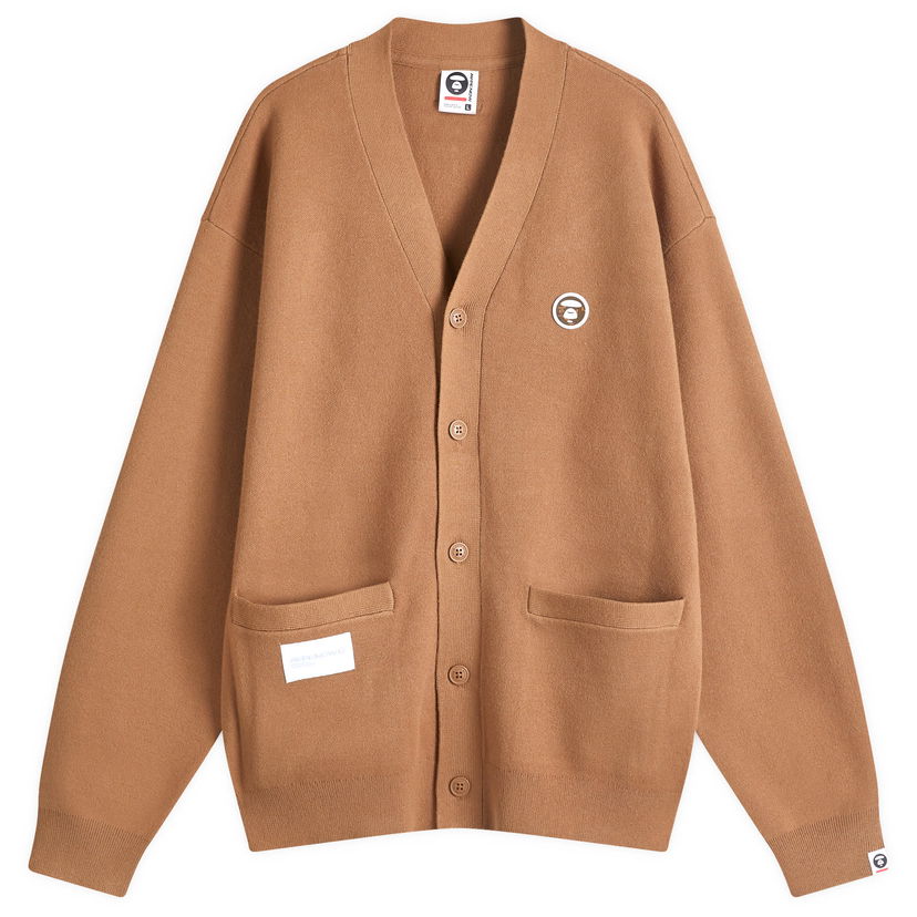 Sweater AAPE by A Bathing Ape AAPE Now Camo Badge Knit Cardigan Brun | AAPKNMB335XXNBWL