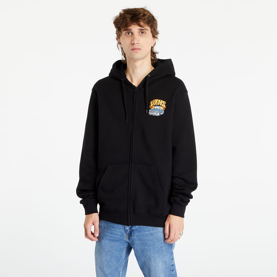 Sweatshirt Vans Hot Rod Zip Hood Black Sort | VN0008H9BLK1, 0