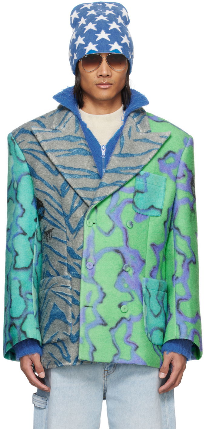 Jakke ERL ERL Printed Blazer Grøn | ERL07J032