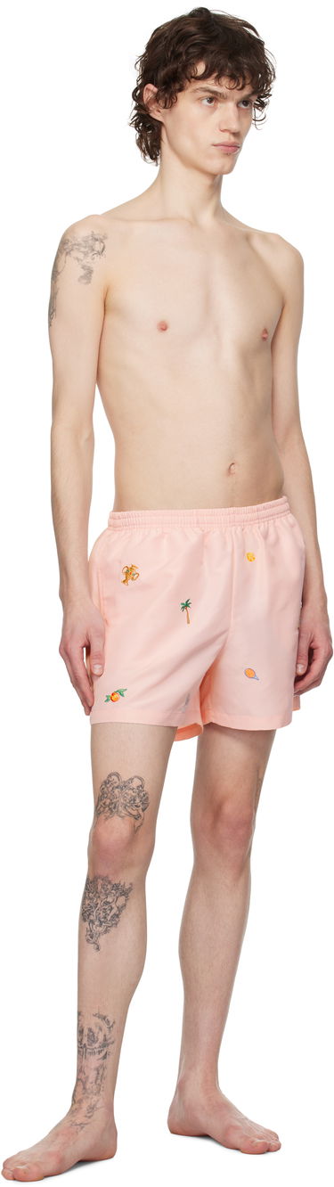 Badetøj Casablanca Casablanca Embroidered Motif Swim Shorts Lyserød | MPS25-TR-032-01, 3