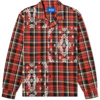 Skjorte Awake NY Paisley Flannel Vacation Shirt Rød | AWK-FW23-TP001-BKM, 1