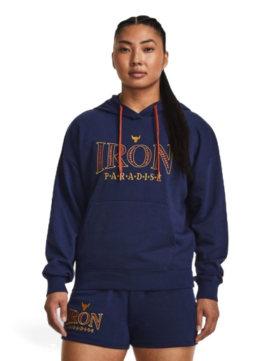 Sweatshirt Under Armour Hoodie Mørkeblå | 1380186-410