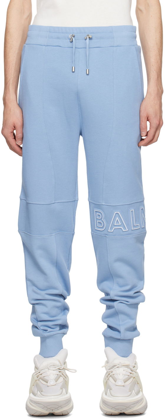 Joggingbukser Balmain Embossed Sweatpants Blå | CH1OB235BC22, 0