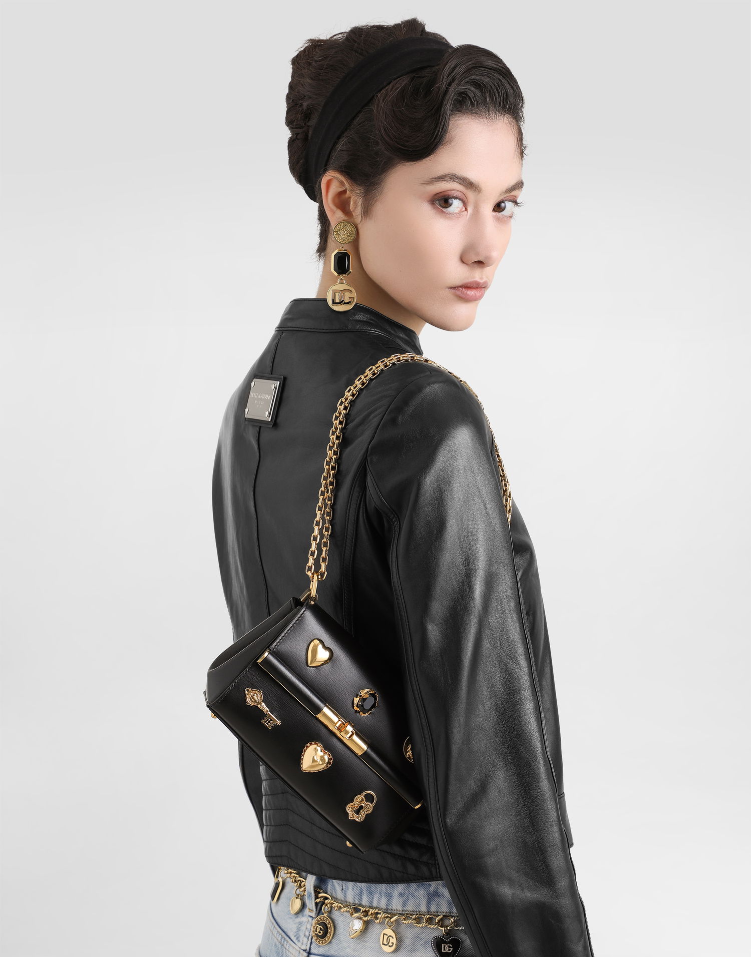 Håndtaske Dolce & Gabbana Dolce & Gabbana Marlene City Mini Bag with Gold-Tone Hardware Sort | BB7766AG6808S574, 1