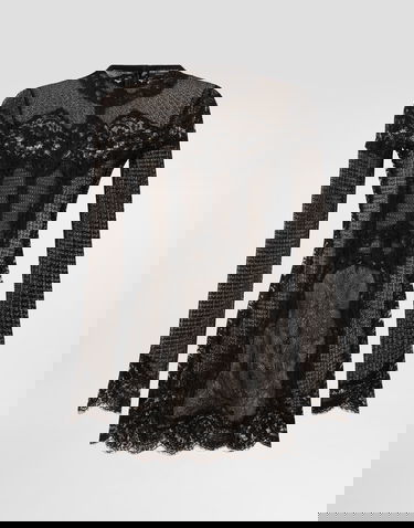 Kjole Dolce & Gabbana Dolce & Gabbana Knitted Lace Dress Sort | FXS53TJGMBSN0000, 0