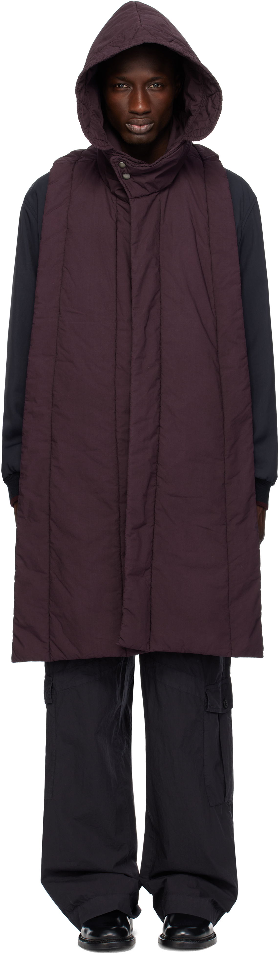 Vest Dries Van Noten Dries Van Noten Hooded Cotton Vest Lilla | 251-020601-1148, 0