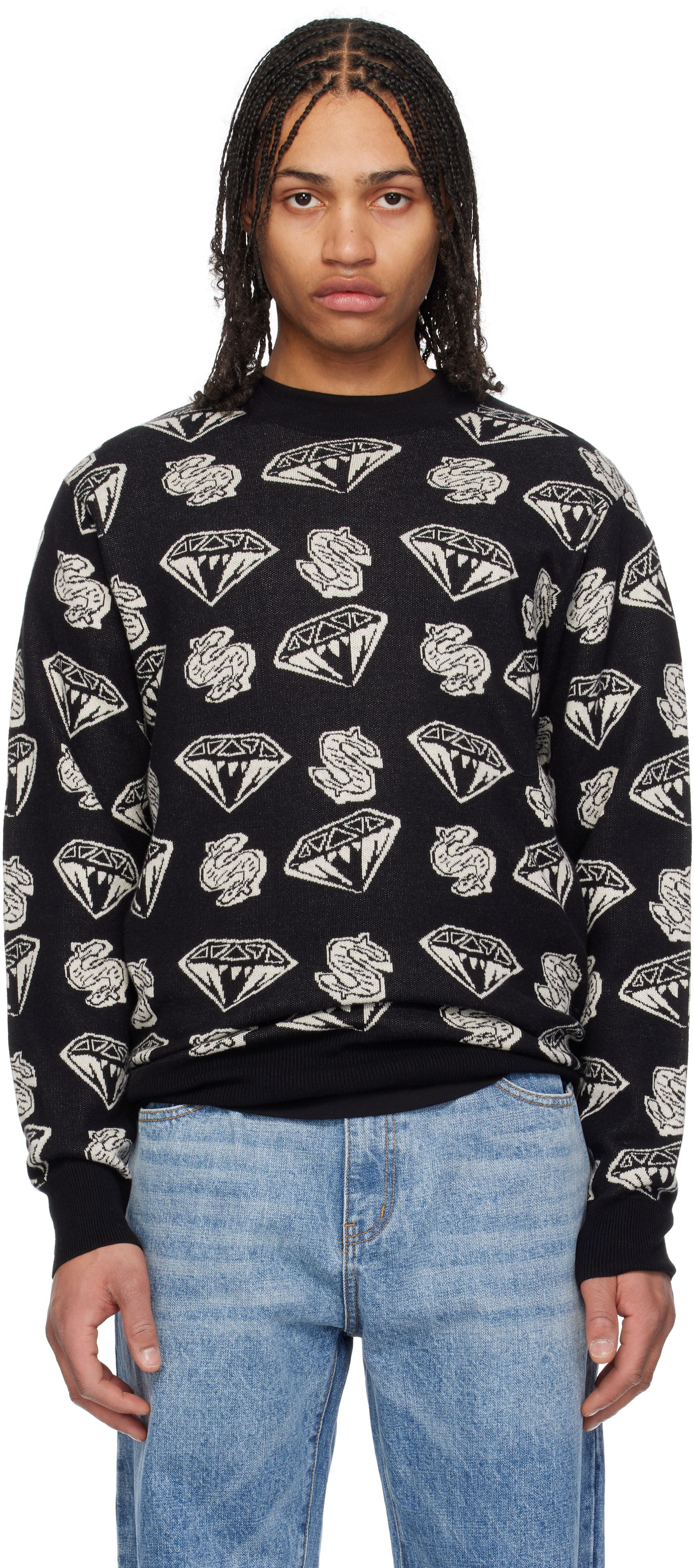 Sweater BILLIONAIRE BOYS CLUB Diamonds & Dollars Knit Sweater Sort | B25130, 0