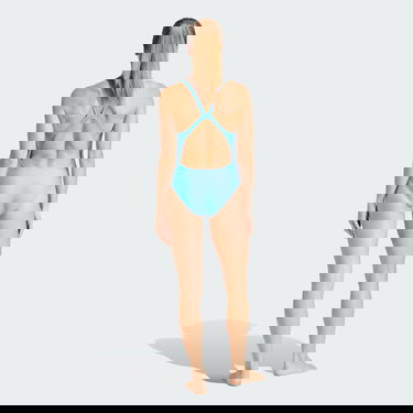 Badetøj adidas Performance Mid 3-Stripes Swimsuit Turkis | IS1234, 2