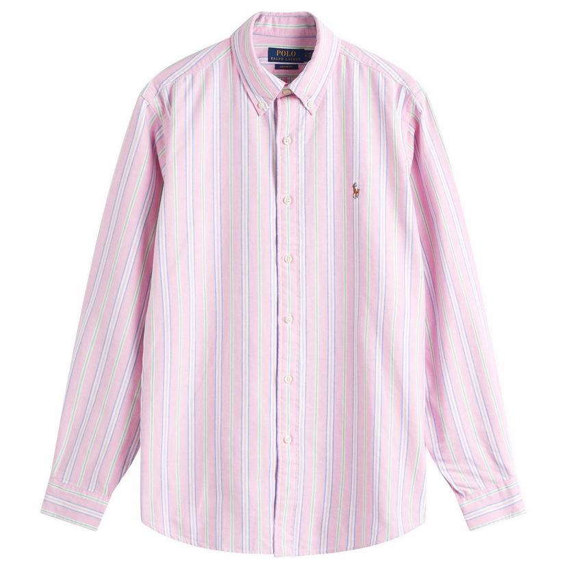 Skjorte Polo by Ralph Lauren Ralph Lauren Men's Custom Fit Oxford Shirt, Size Large Lyserød | 710928918004