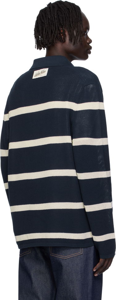 Polo skjorte CALVIN KLEIN Calvin Klein Long Sleeve Striped Polo Mørkeblå | 81B388G, 2