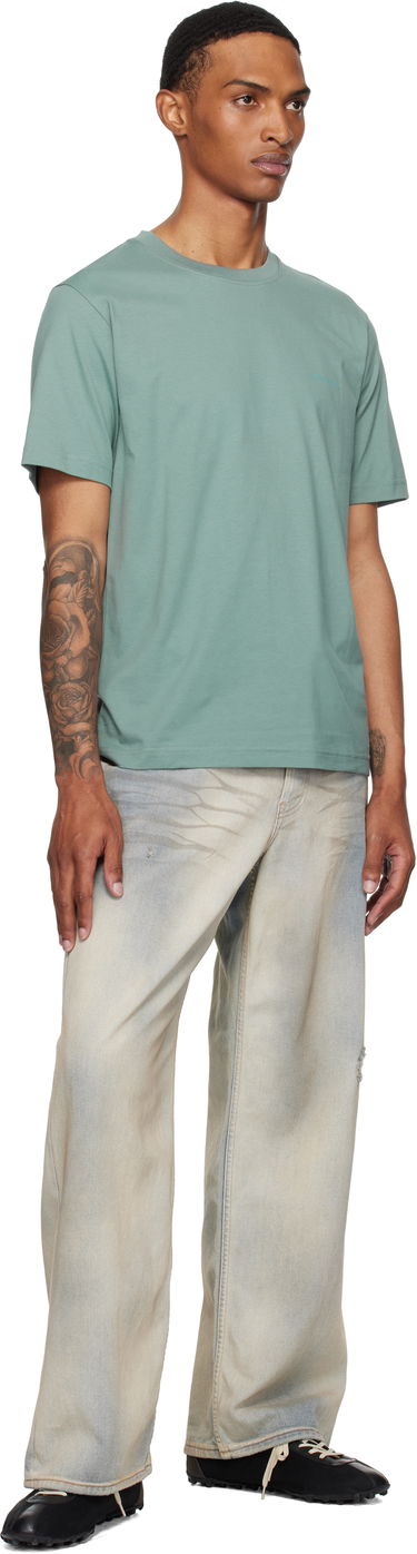 T-shirt NORSE PROJECTS Norse Projects Johannes Organic Logo Print T-Shirt Grøn | N01-0684, 3