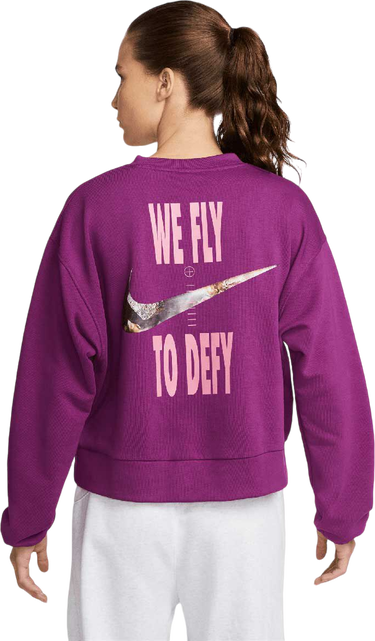 Sweatshirt Nike Dri-FIT Swoosh Fly Standard Issue Wmns Crewneck Lilla | DQ6817-503, 4