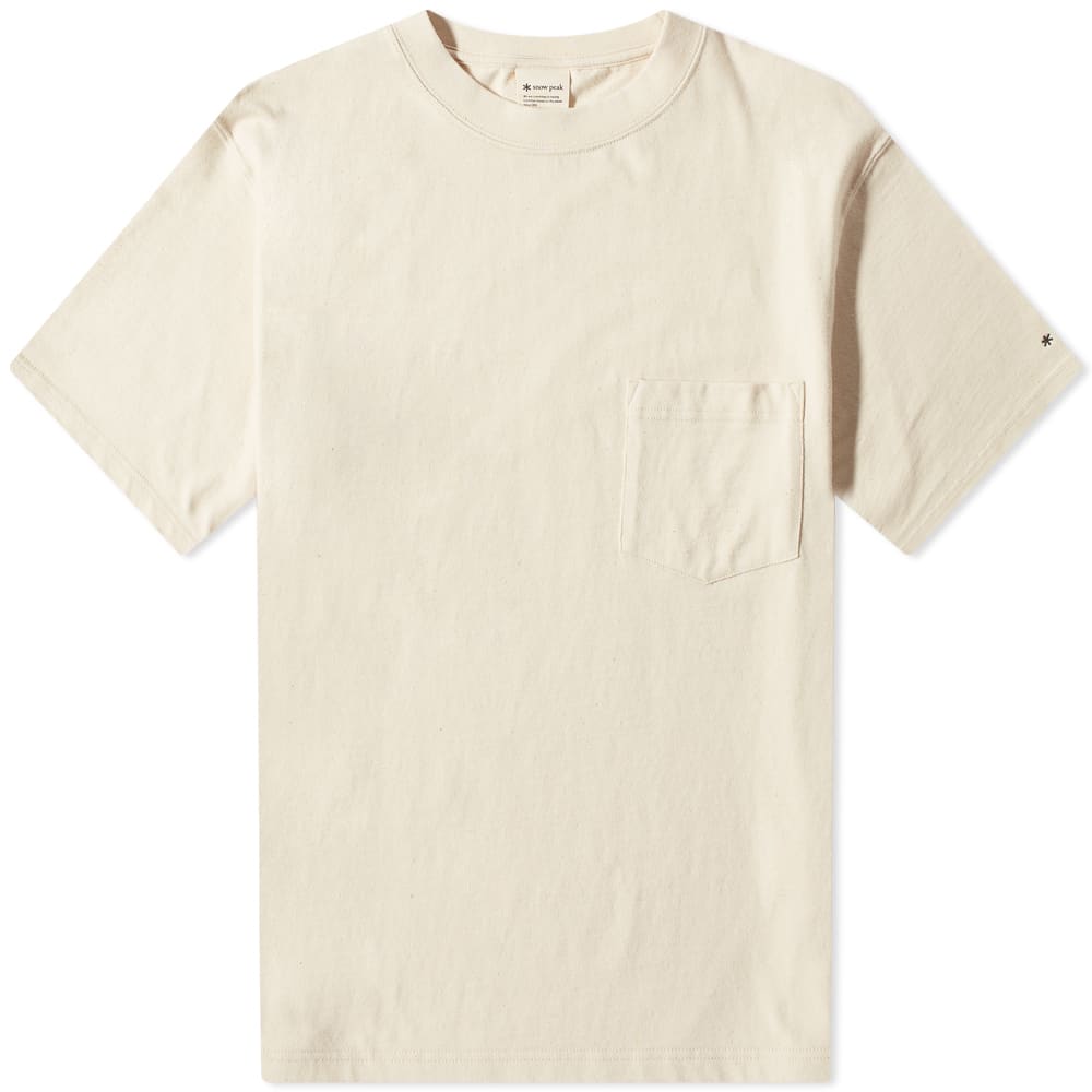 T-shirt Snow Peak Recycled Cotton Heavy Tee Beige | TS-22SU401-ECR, 0