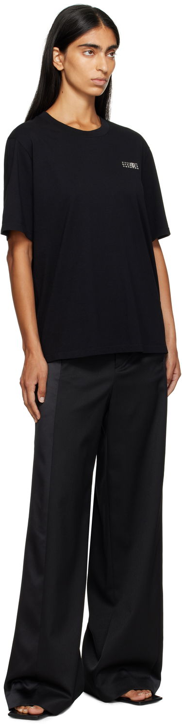 Bukser Maison Margiela MM6 Maison Margiela Tailored Wool Wide-Leg Trousers Sort | S52KA0541 S47848, 3