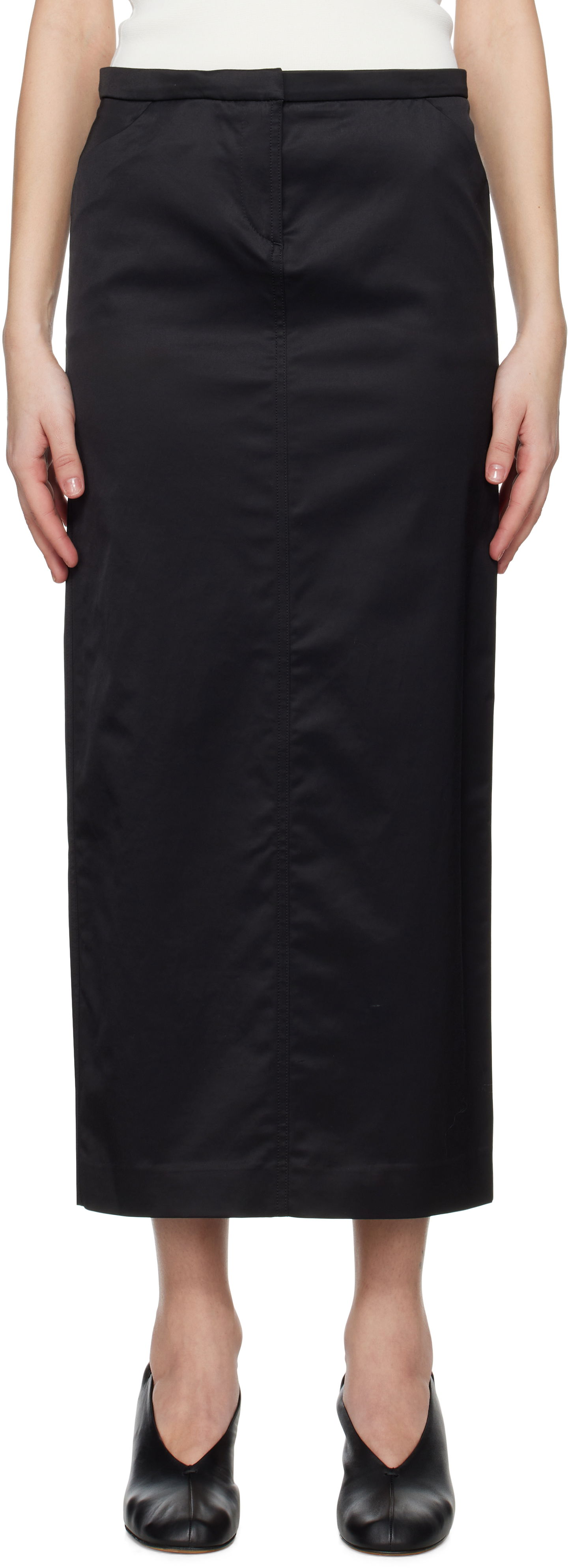 Nederdel TOTEME TOTEME Straight Maxi Skirt Sort | 252-WRB0259-FB0391, 0