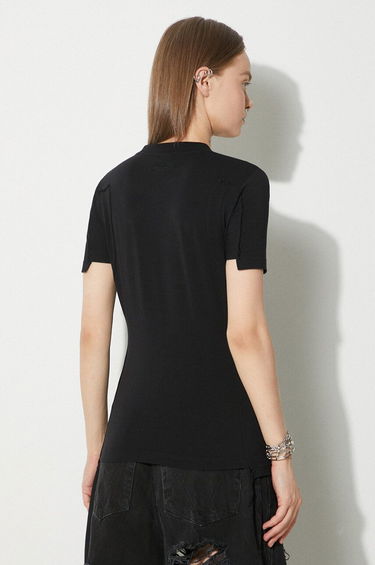 T-shirt VETEMENTS VETEMENTS Blackout Cut-Up Fitted T-Shirt Sort | UE64TR100B, 2