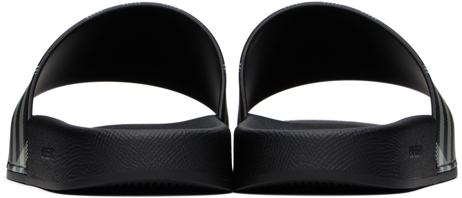 Tilbehør Burberry Burberry Check Pool Slides Sort | 8107514, 1