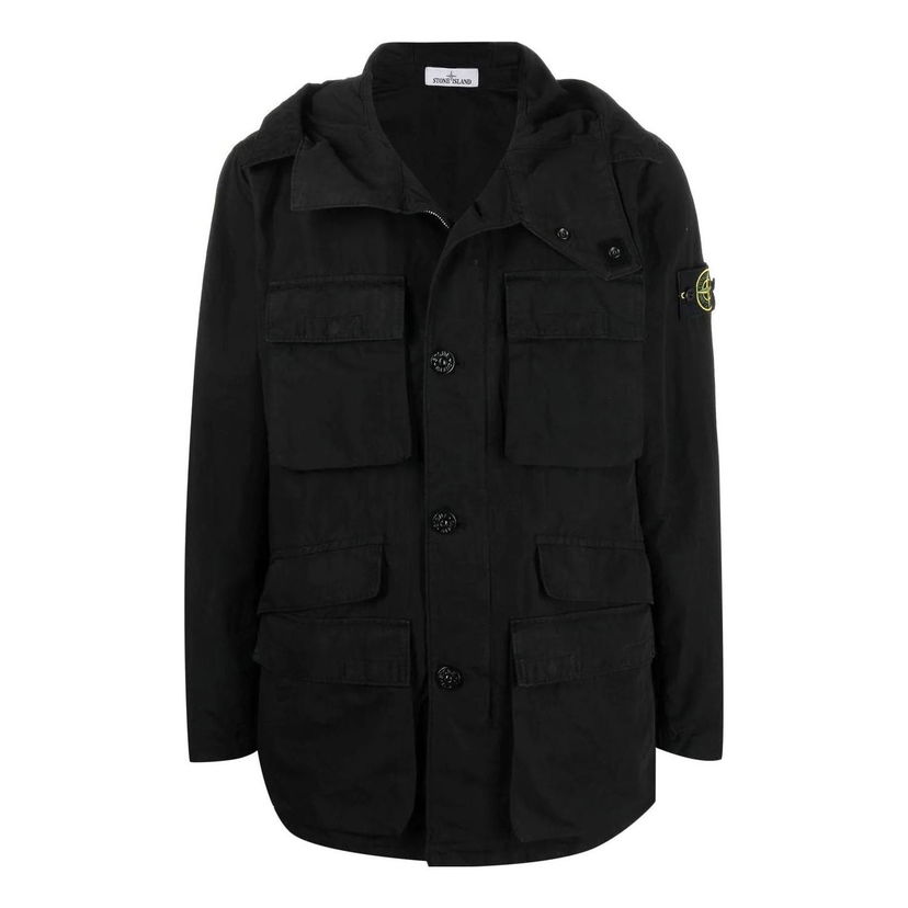 Parka Stone Island Dyed Field Jacket With Hood Sort | 761542306-V0029