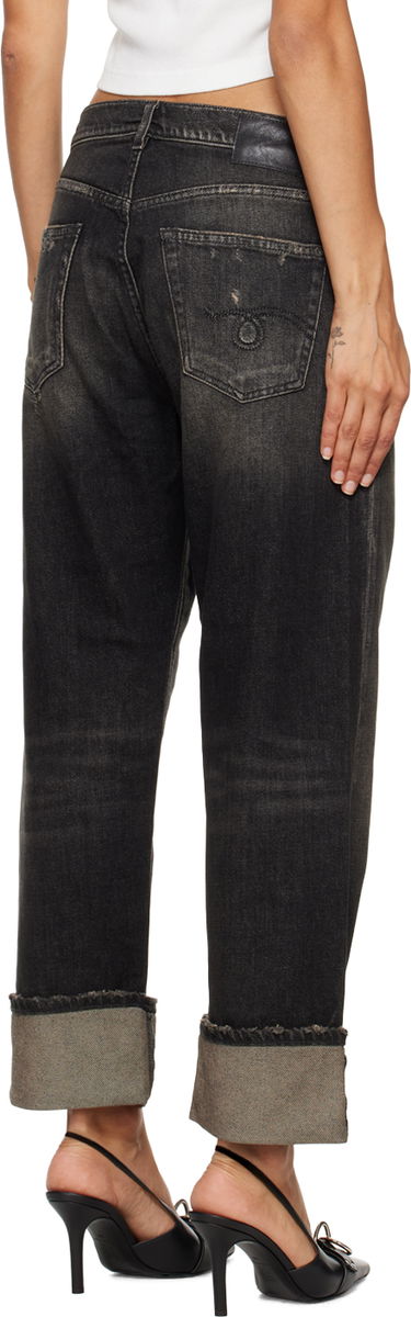 Jeans R13 R13 Cuffed X-Boyfriend Jeans Sort | R13WD111-D152C, 2