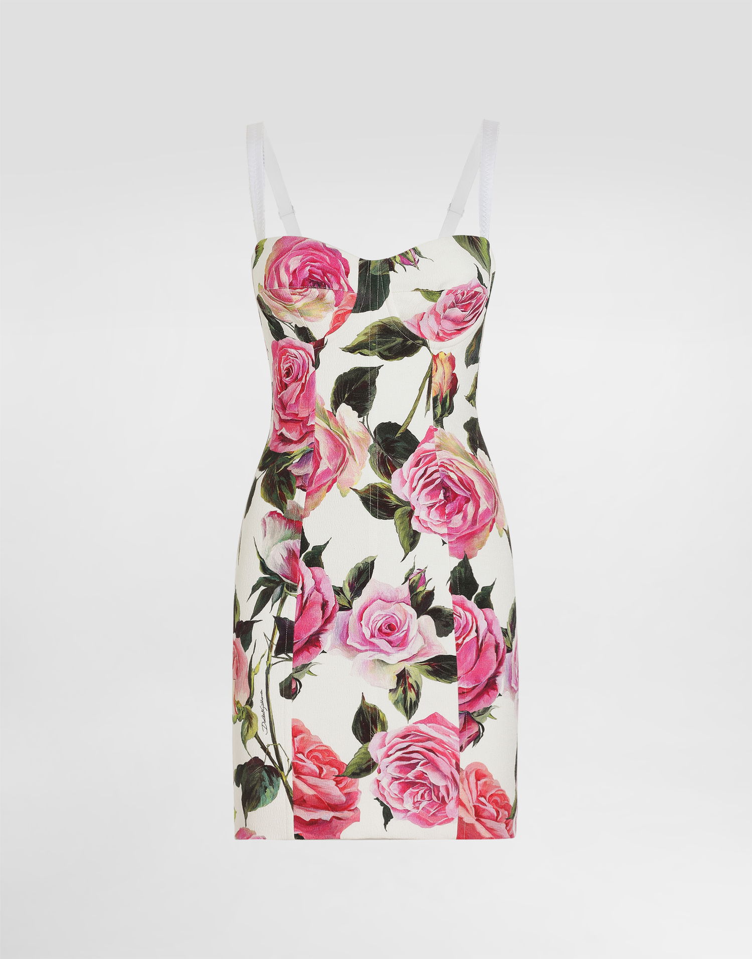 Kjole Dolce & Gabbana Dolce & Gabbana Rose Print Jacquard Corset Dress Flerfarvet | F6TMZTFSRQJHA5IG, 0
