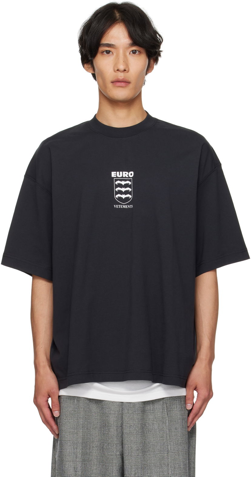 T-shirt VETEMENTS Vetements Bats Logo Regular T-Shirt Sort | UH76TR650B