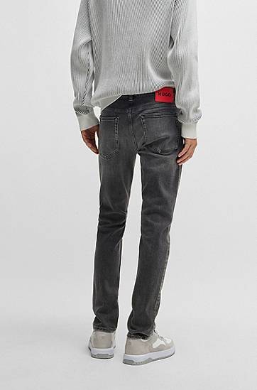 Jeans BOSS Extra-Slim Fit Stretch Denim Jeans Sort | 50530591, 1