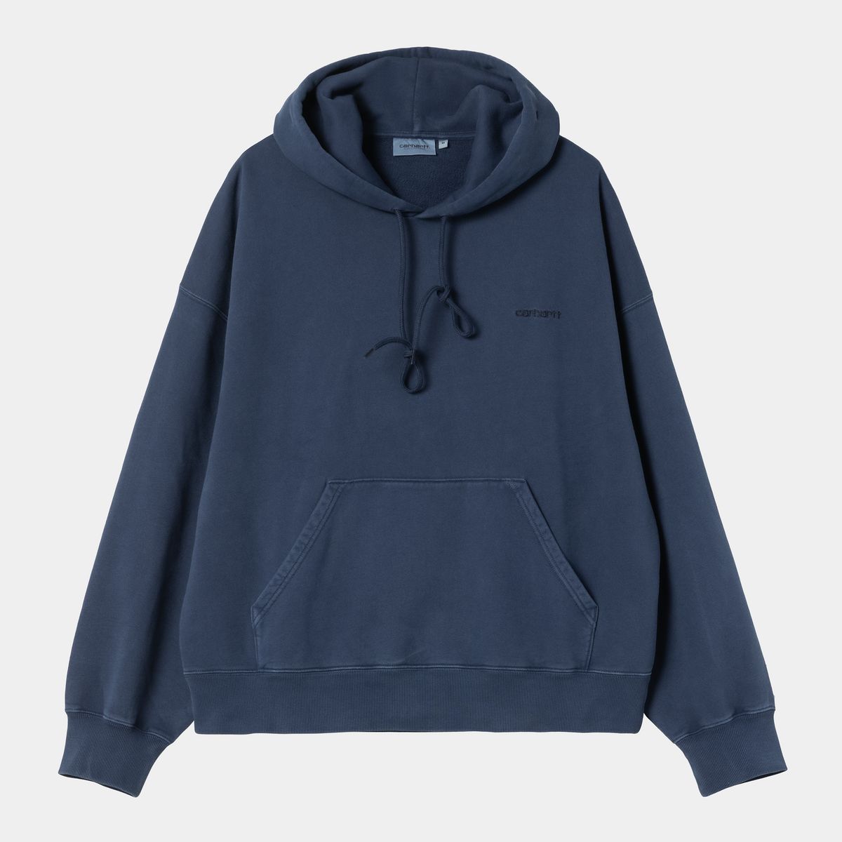 Sweatshirt Carhartt WIP Hooded Benton Sweatshirt Jupiter garment dyed Mørkeblå | I034589_78, 0