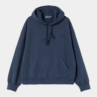 Sweatshirt Carhartt WIP Hooded Benton Sweatshirt Jupiter garment dyed Mørkeblå | I034589_78, 0