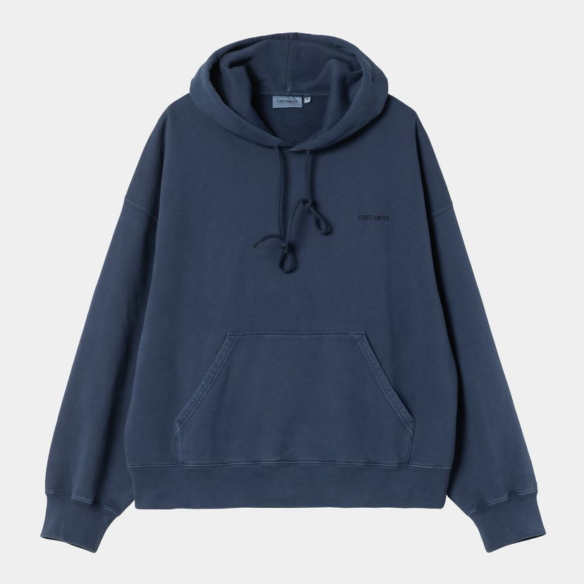 Sweatshirt Carhartt WIP Hooded Benton Sweatshirt Jupiter garment dyed Mørkeblå | I034589_78
