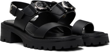 Sneakers og sko Versace Medusa Buckle Platform Block-Heel Sandals 80 mm Sort | 1015472_1A04174_1B00P, 3