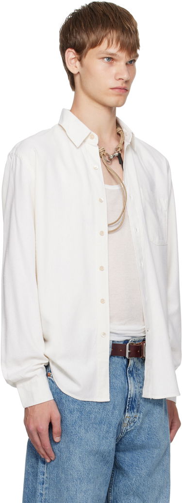 Skjorte OUR LEGACY Our Legacy Classic Silk Shirt Hvid | COCSWS, 2