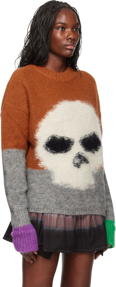 Sweater ERL Mohair Skull Sweater Brun | ERL09N004, 3