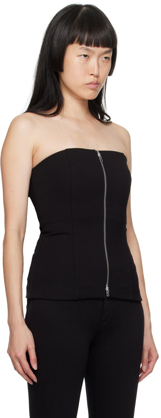 Tanktop rag & bone Irina Zip-Front Tank Top Sort | WAC23HT015LC15, 1