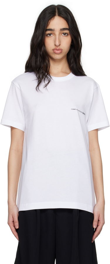 T-shirt Comme des Garçons CDG Shirt Logo Tee Hvid | FO-T026-051, 0