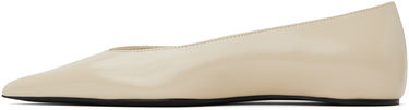 Tøj TOTEME TOTEME Asymmetric Ballerina Flats Beige | 241-WAS990-LE0046, 2