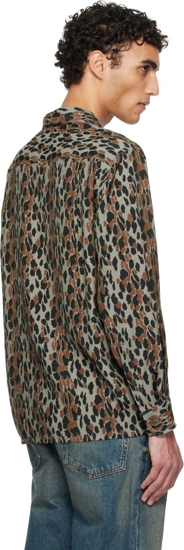 Skjorte WACKO MARIA WACKO MARIA Leopard Print Shirt Brun | 25SSE-WMS-HI02, 2