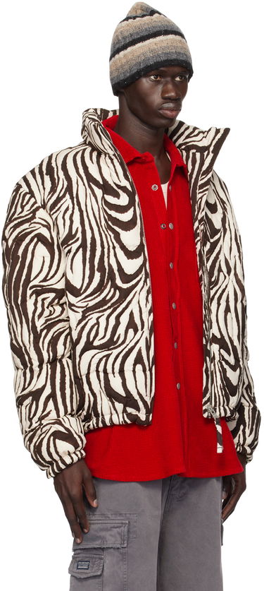 Puffer jakke ERL ERL Zebra Quilted Puffer Sort | ERL09C002, 1