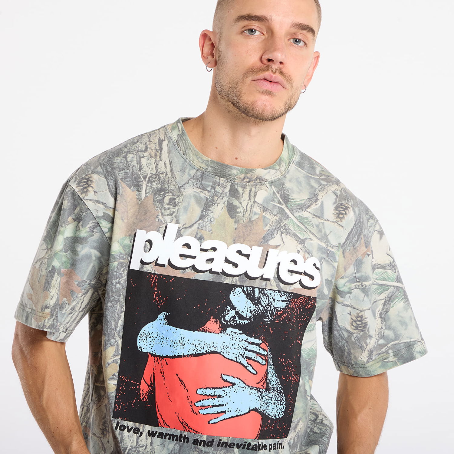 T-shirt Pleasures T-Shirt Embrace Camo Flerfarvet | P25F077-CAMO, 1
