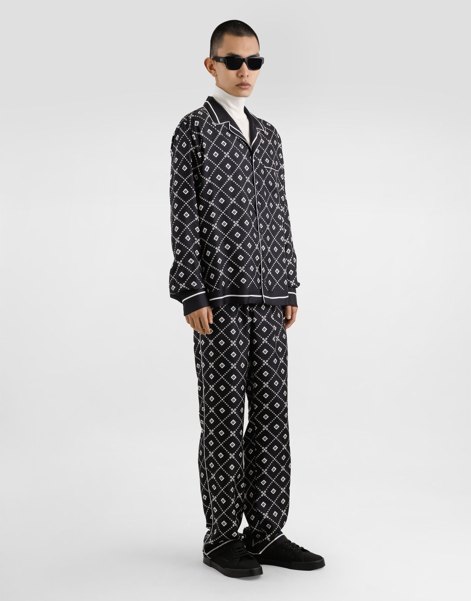 Skjorte Dolce & Gabbana Dolce & Gabbana Men's Silk Twill Vanity Shirt Sort | G5IF1THI1ZVHH8TA, 1
