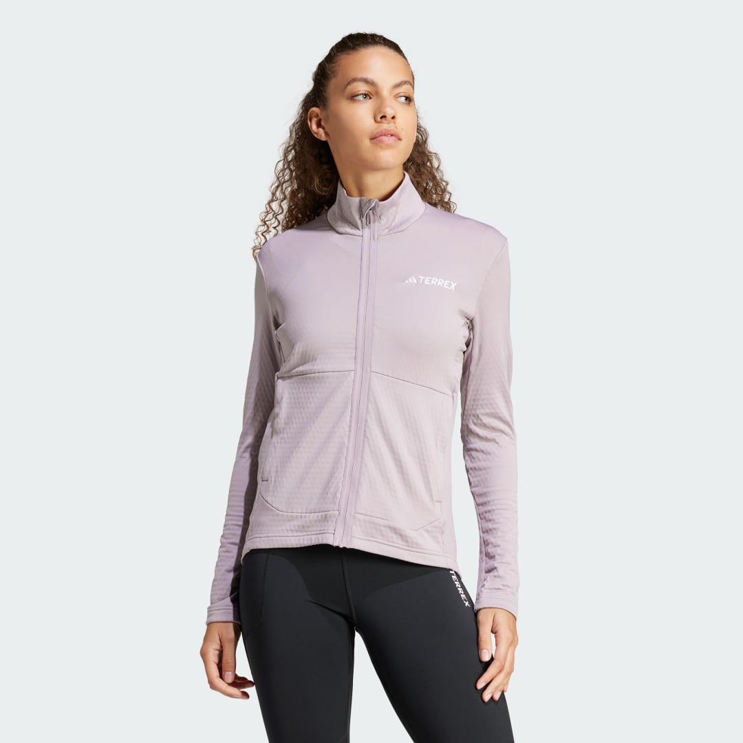 Jakke adidas Performance adidas TERREX Bunda Terrex Multi Light Fleece Full-Zip Lilla | IQ3747, 1
