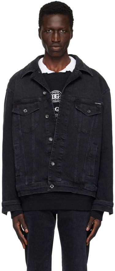 Jakke Dolce & Gabbana Faded Denim Jacket Sort | G9NL5DG8GW6, 0