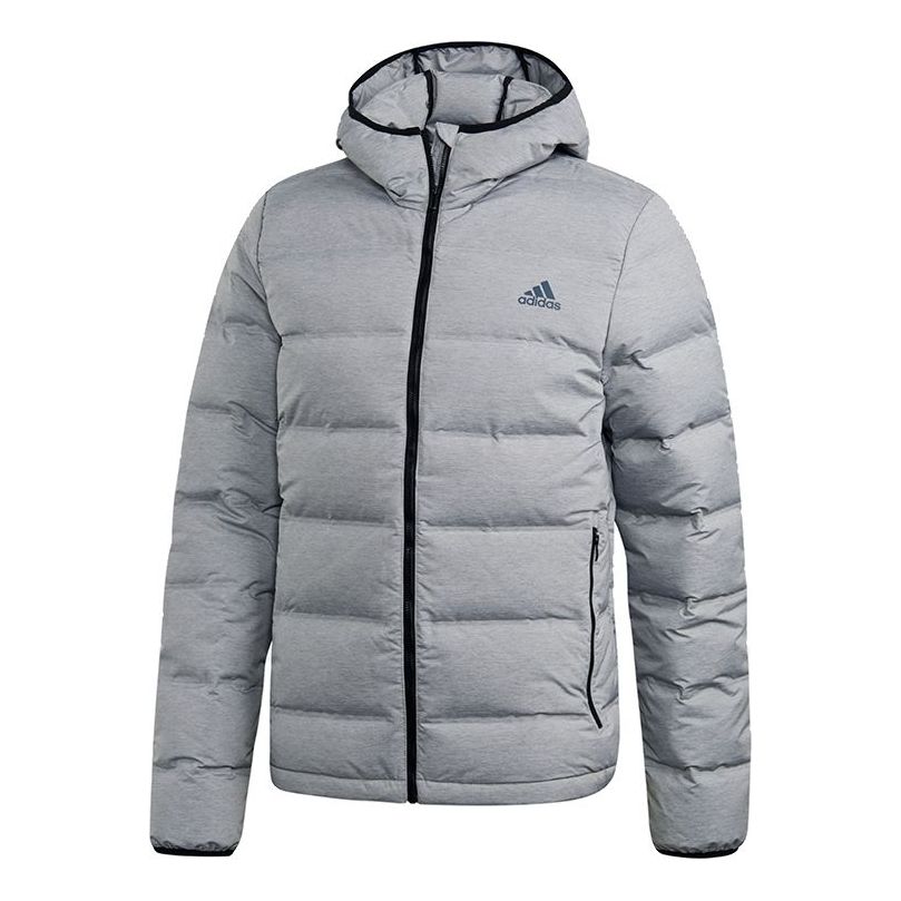 Puffer jakke adidas Originals Hooded Down Jacket Grå | CZ1386