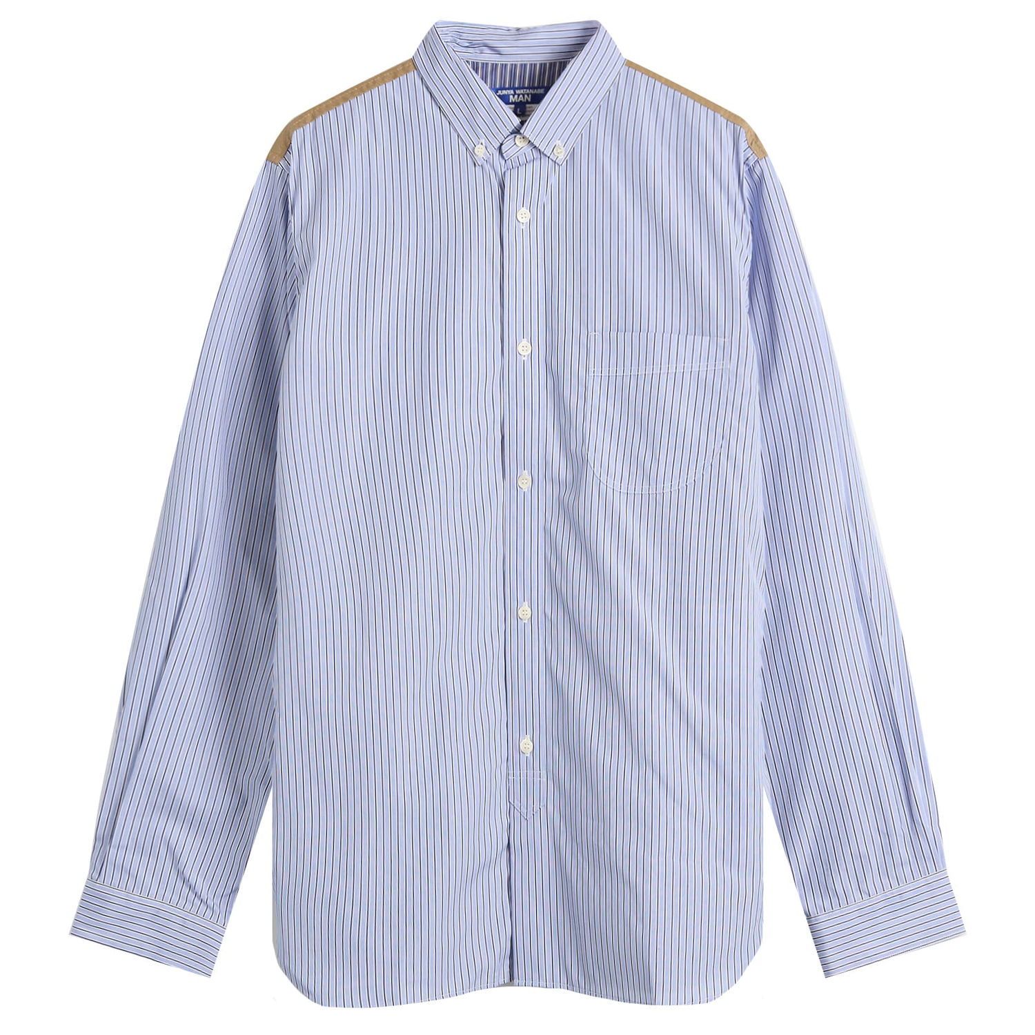 Skjorte Junya Watanabe Junya Watanabe MAN Stripe Shirt, Size Large Blå | WP-B017-051-1, 0