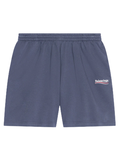 Shorts Balenciaga Political Campaign Large Fit Sweat Shorts Mørkeblå | 676137TKVI91366